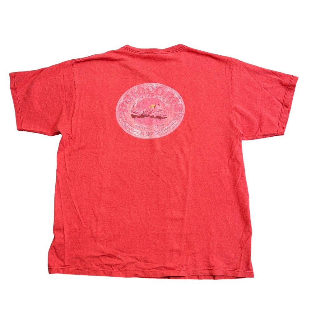 Vintage‎ Patagonia Beneficial T Red Short Sleeve Logo Paint Splatter L/XL